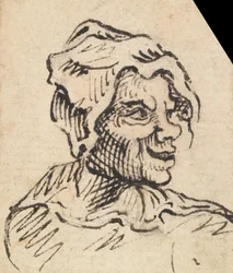 Grotesker Frauenkopf